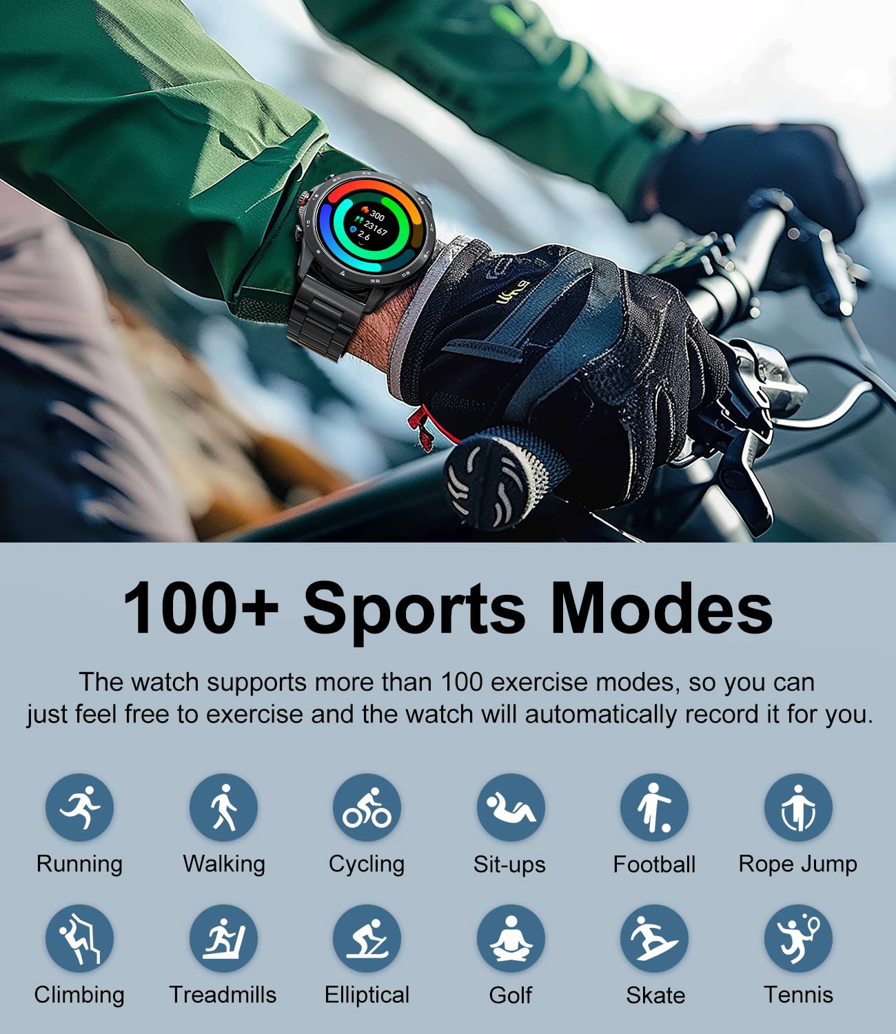 Smartwatch Masculino LIGE-2 Pulseiras Incluídas