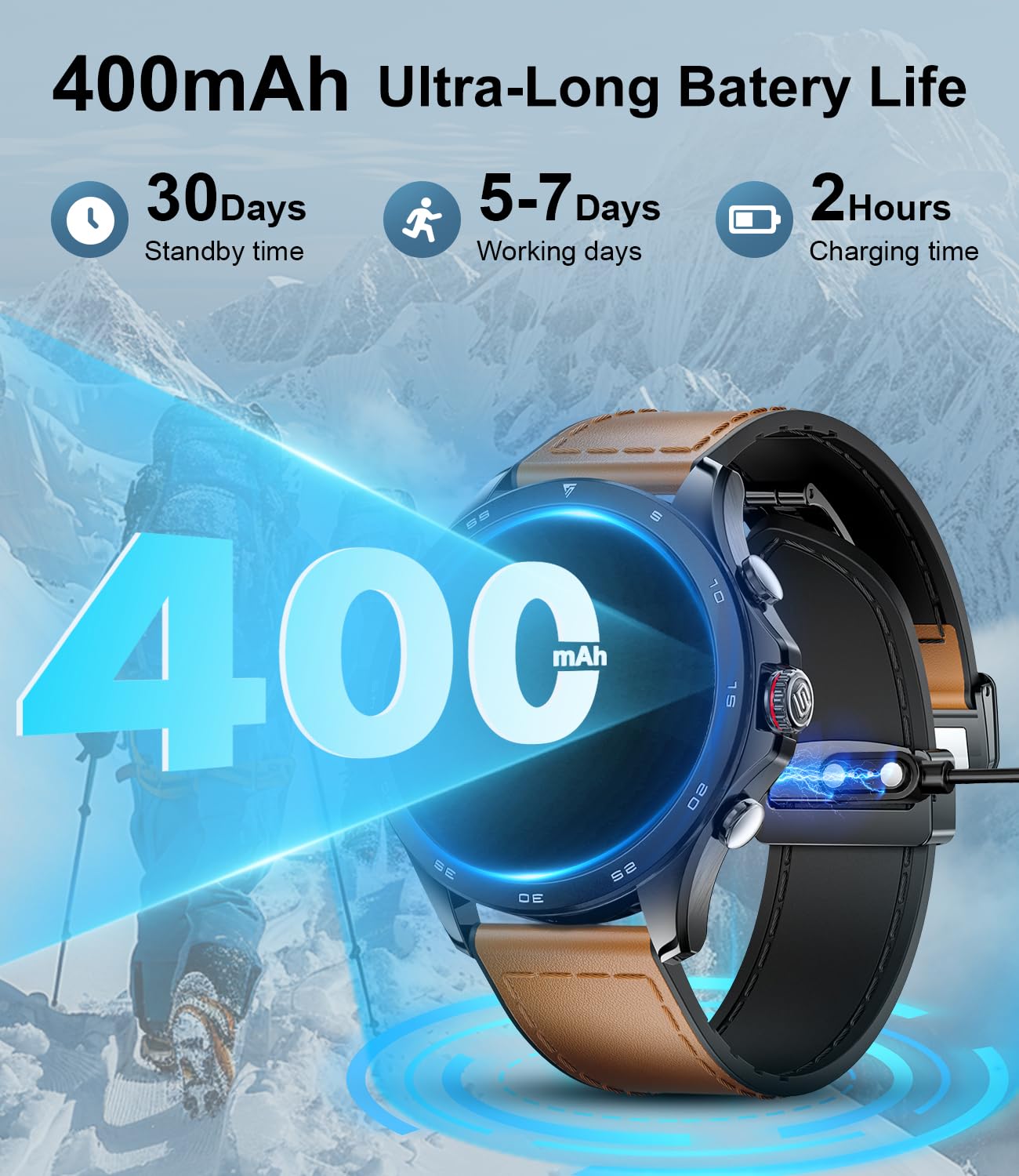 Smartwatch Masculino LIGE-2 Pulseiras Incluídas