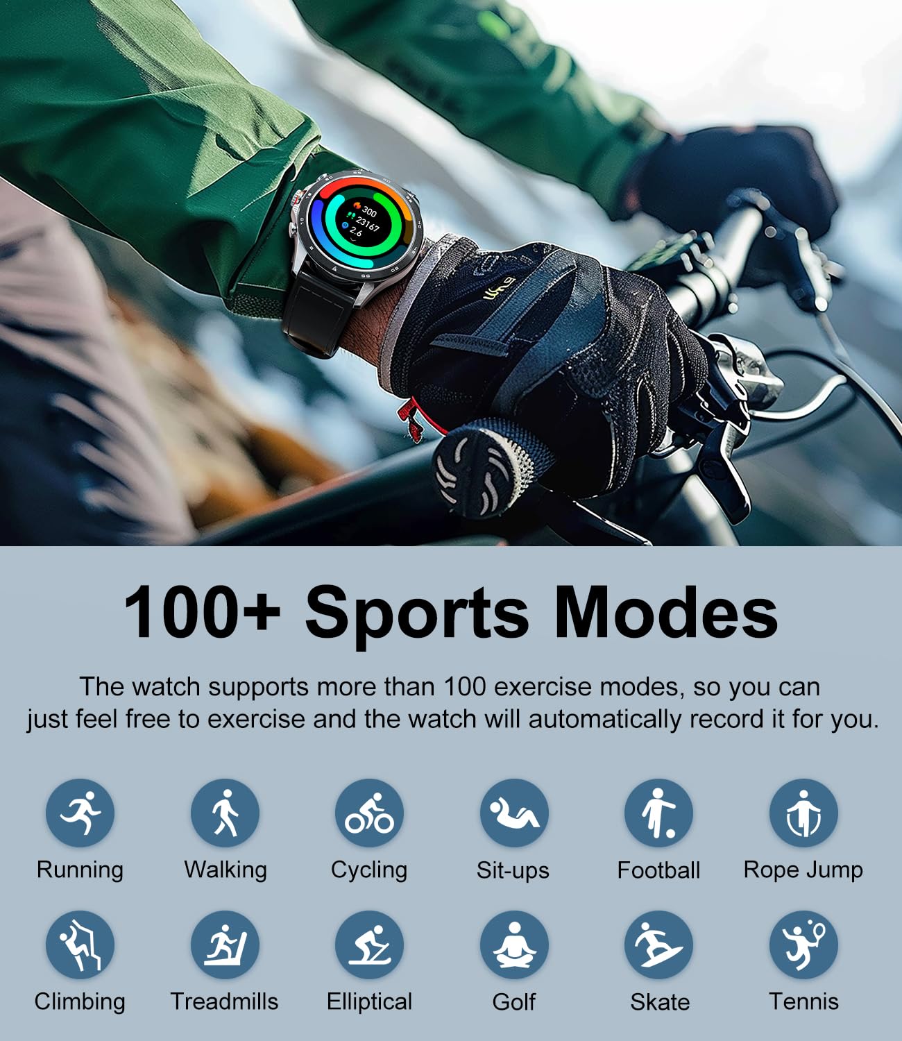 Smartwatch Masculino LIGE-2 Pulseiras Incluídas