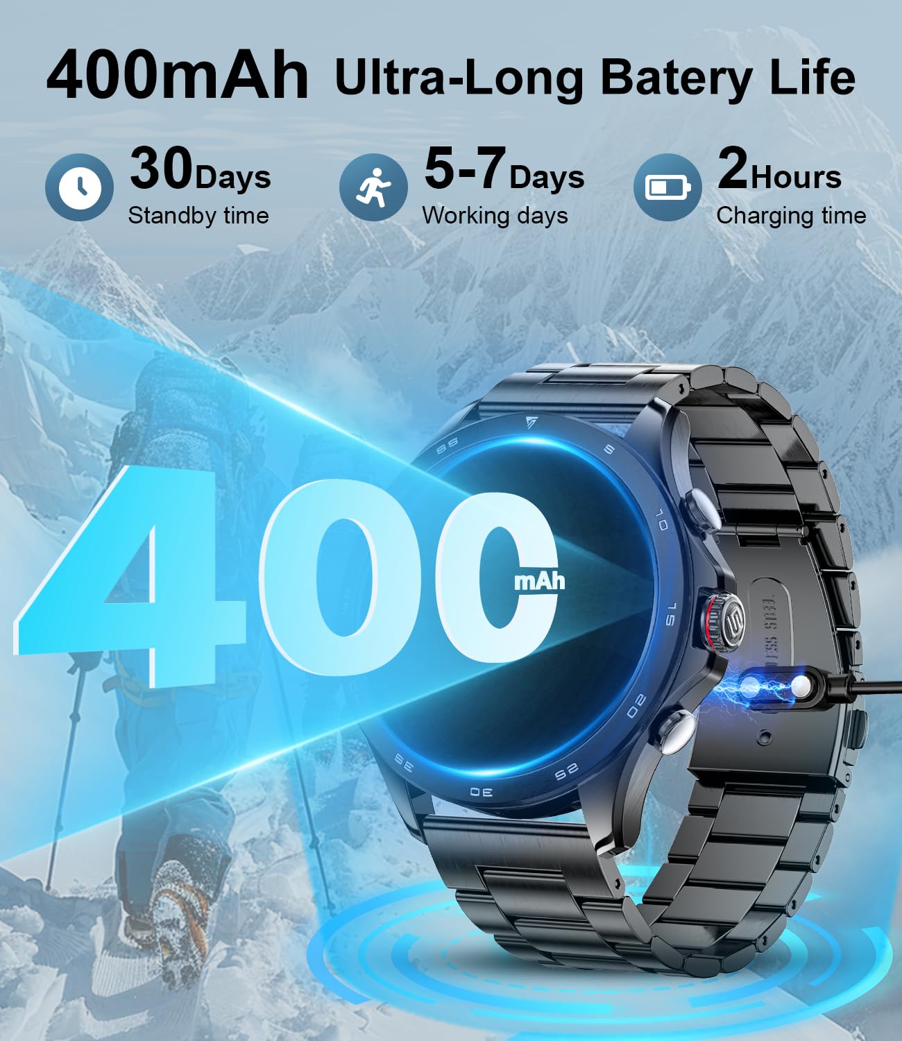 Smartwatch Masculino LIGE-2 Pulseiras Incluídas