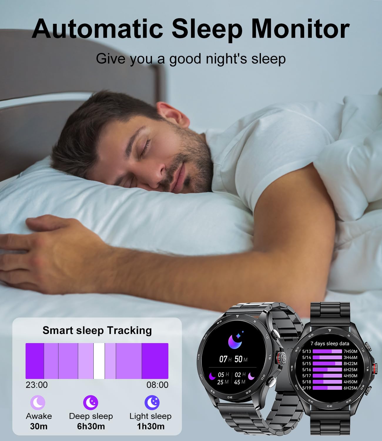 Smartwatch Masculino LIGE-2 Pulseiras Incluídas