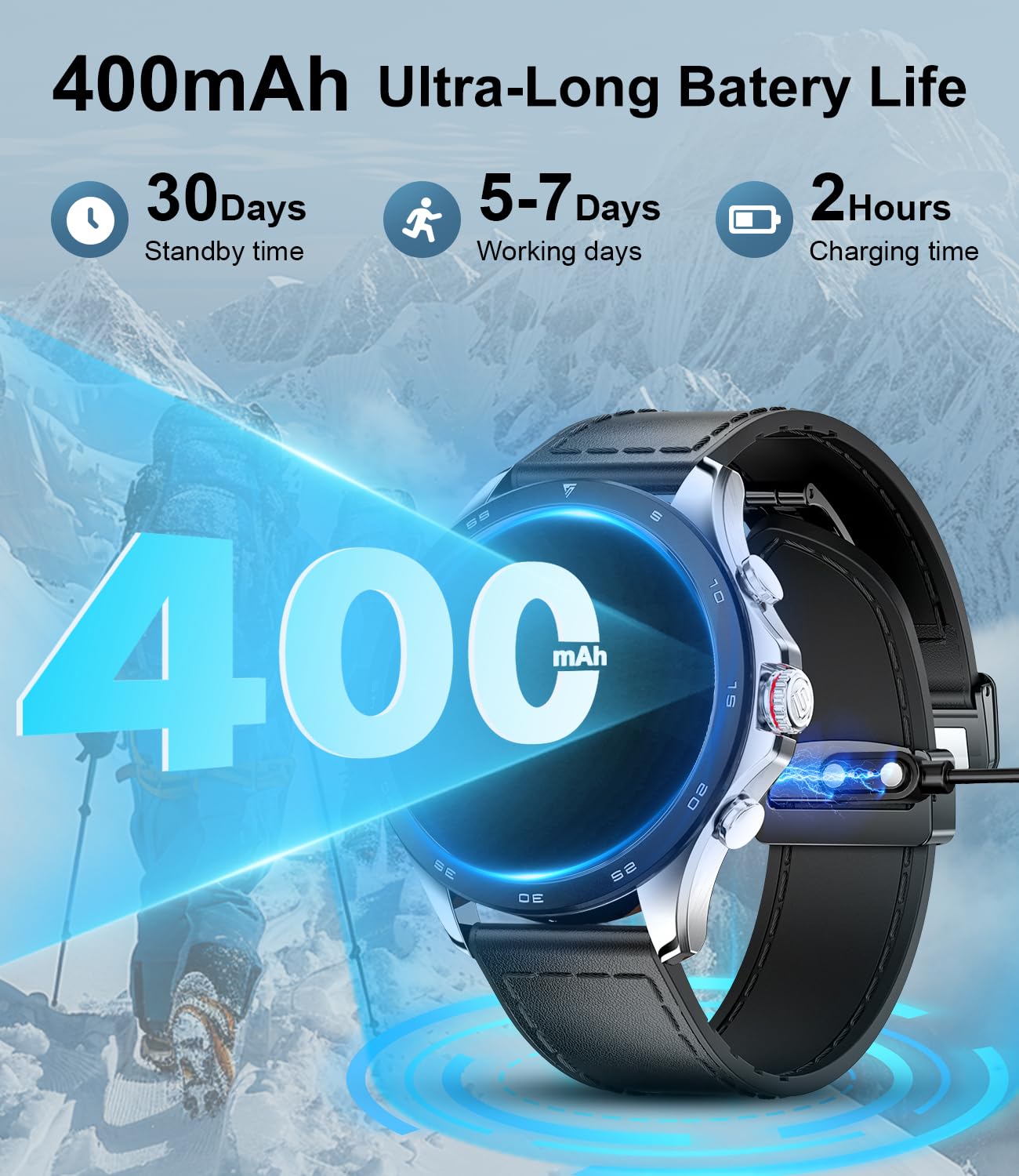 Smartwatch Masculino LIGE-2 Pulseiras Incluídas