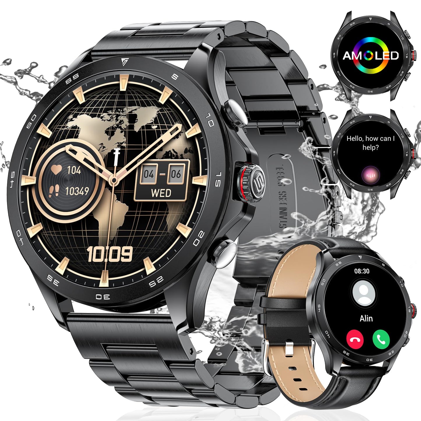 Smartwatch Masculino LIGE-2 Pulseiras Incluídas