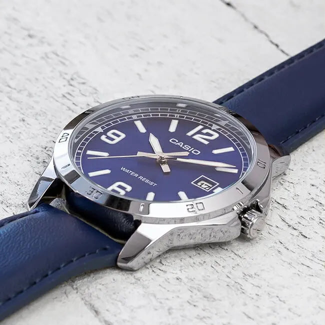 Casio MTP – Pulseira de Pele Genuína
