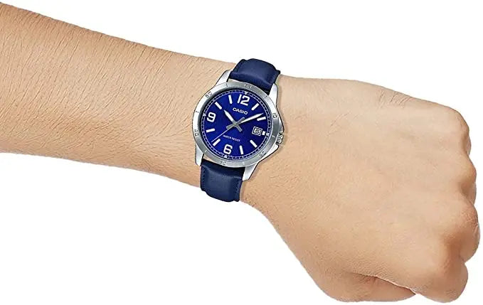 Casio MTP – Pulseira de Pele Genuína