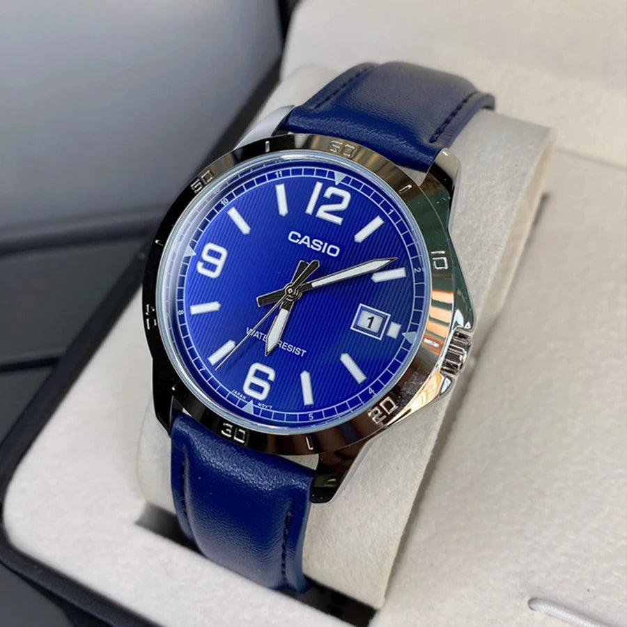 Casio MTP – Pulseira de Pele Genuína