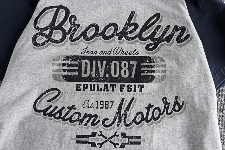 T-Shirt Retrô Brooklyn Motors | 100% Algodão, Estilo Vintage
