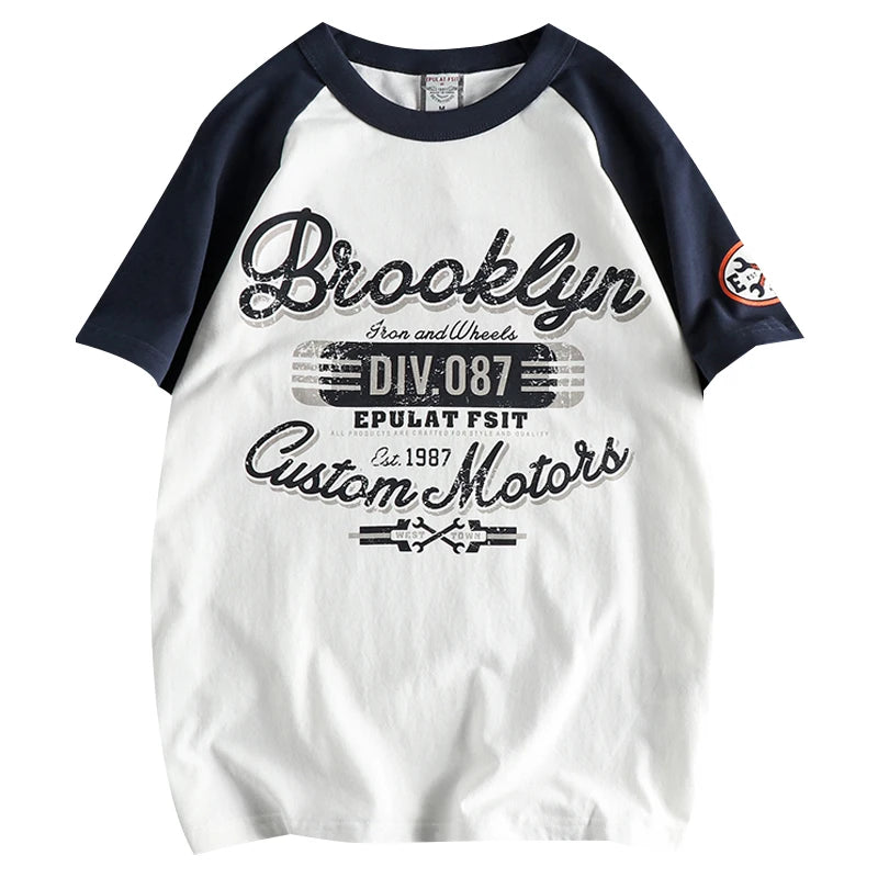 T-Shirt Retrô Brooklyn Motors | 100% Algodão, Estilo Vintage