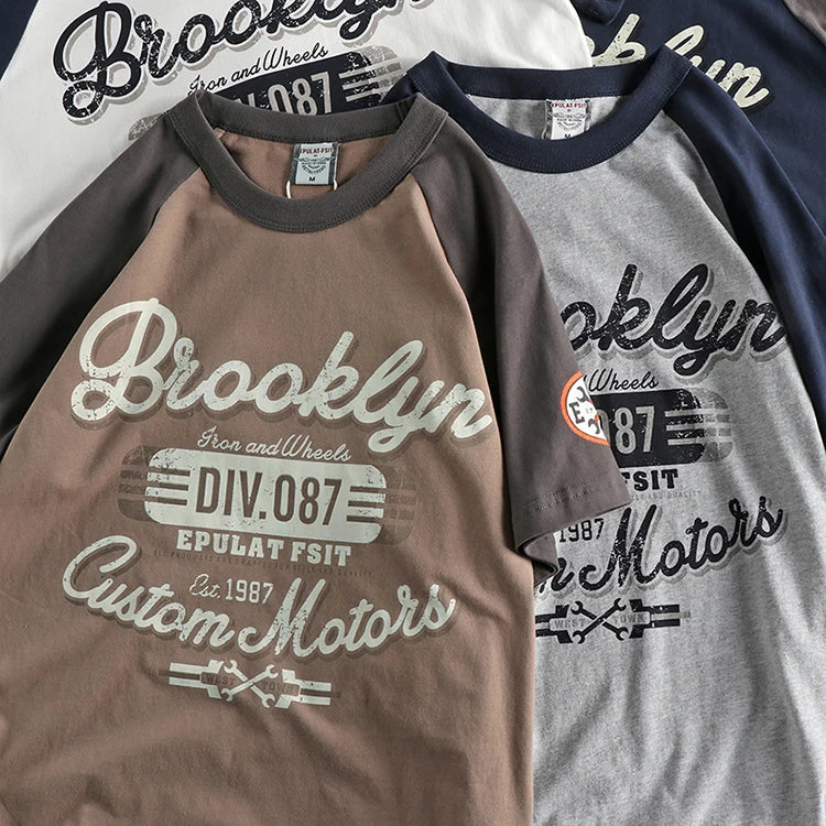 T-Shirt Retrô Brooklyn Motors | 100% Algodão, Estilo Vintage