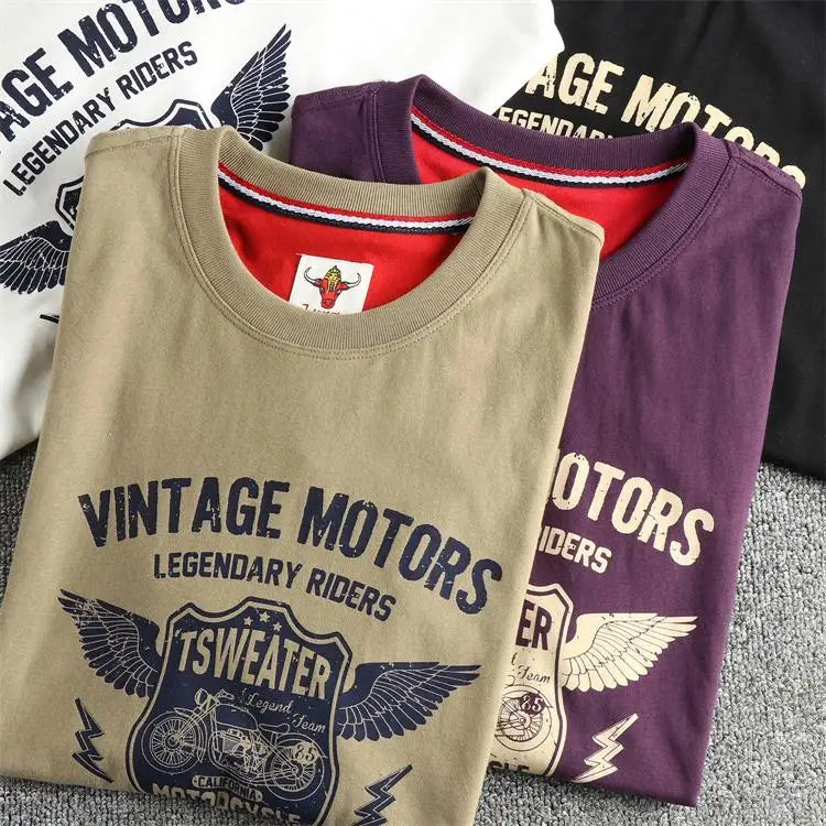 Motorcycle T-Shirt Retrô – 100% Algodão | Conforto e Estilo Vintage