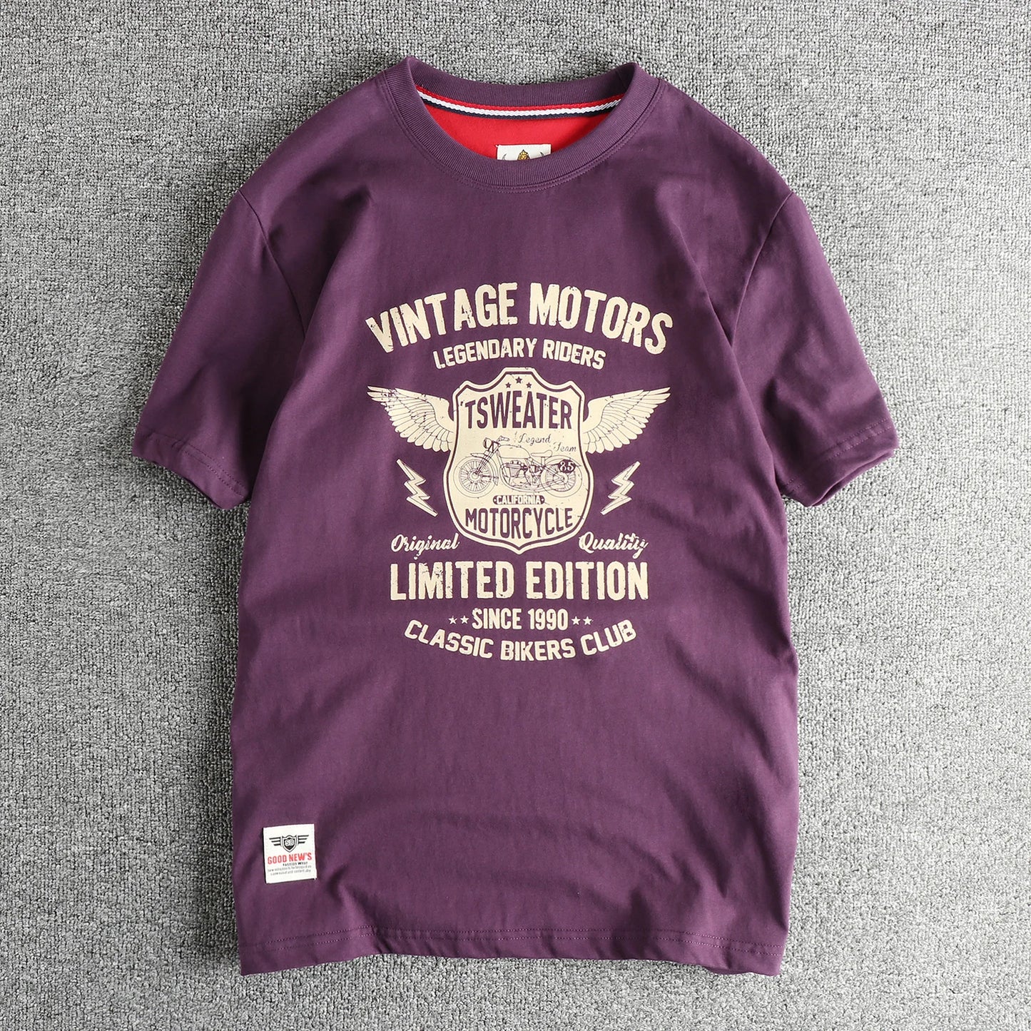Motorcycle T-Shirt Retrô – 100% Algodão | Conforto e Estilo Vintage