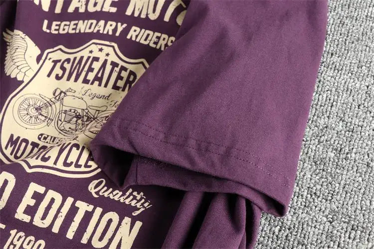 Motorcycle T-Shirt Retrô – 100% Algodão | Conforto e Estilo Vintage