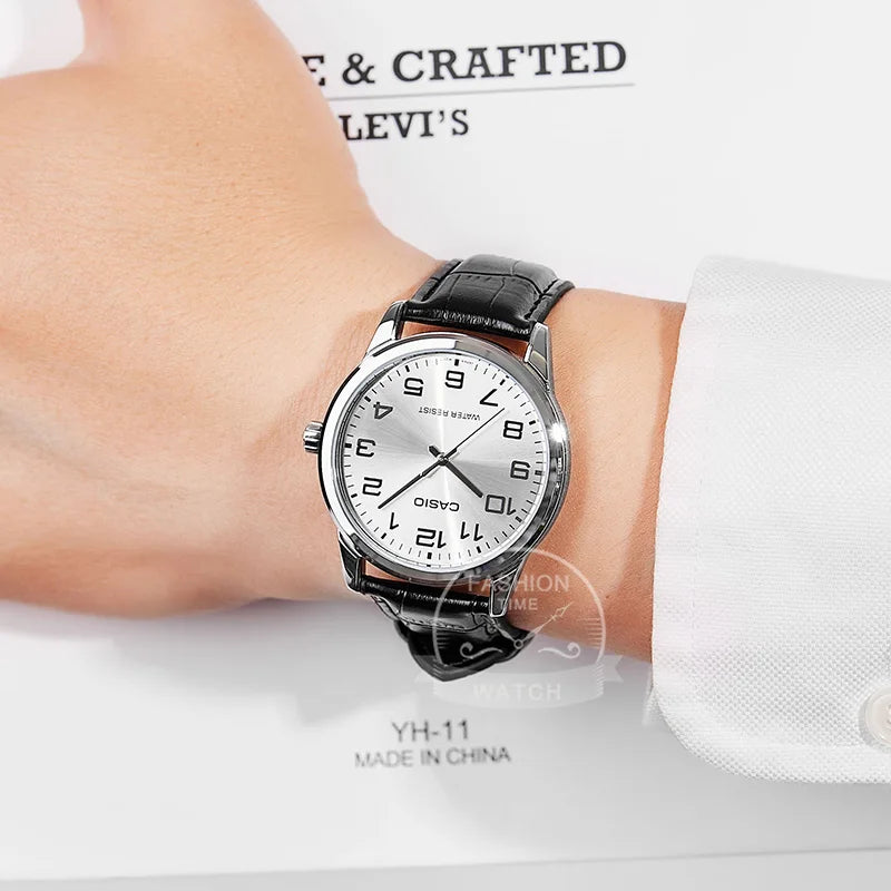 Casio MTP-V001 – Pulseira de Pele Genuína