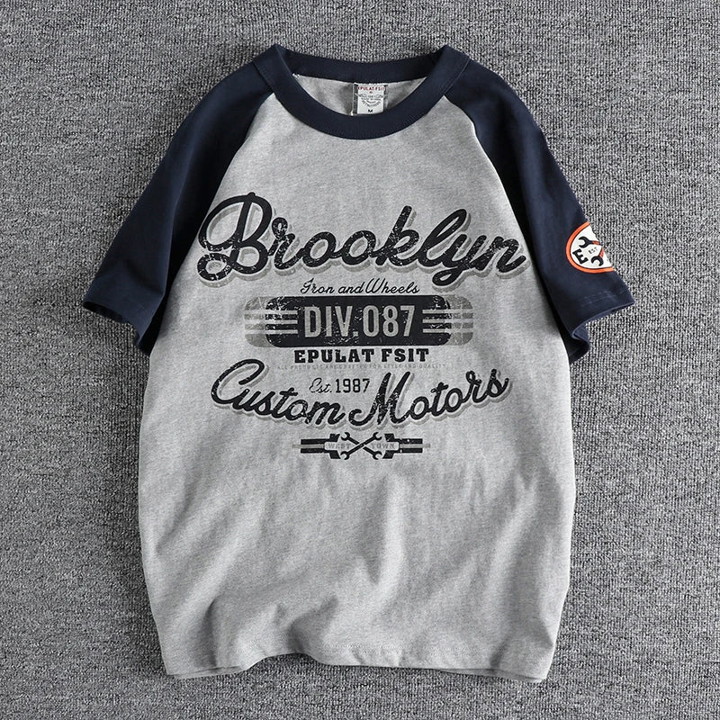 T-Shirt Retrô Brooklyn Motors | 100% Algodão, Estilo Vintage