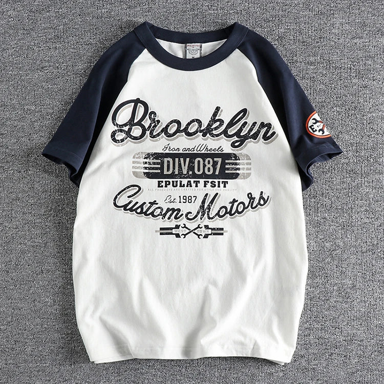 T-Shirt Retrô Brooklyn Motors | 100% Algodão, Estilo Vintage