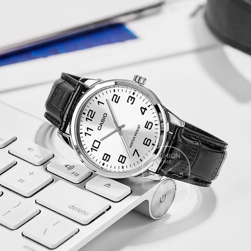 Casio MTP-V001 – Pulseira de Pele Genuína