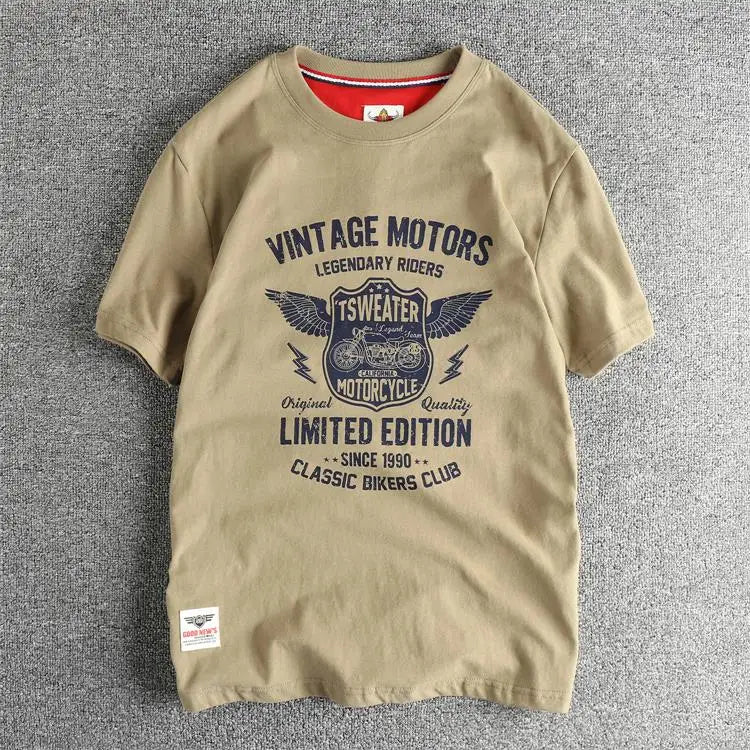 Motorcycle T-Shirt Retrô – 100% Algodão | Conforto e Estilo Vintage