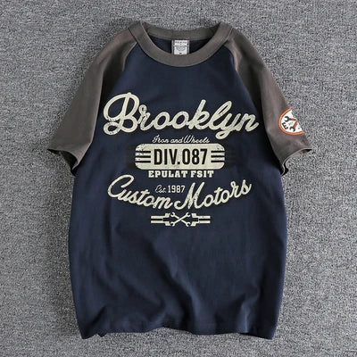 T-Shirt Retrô Brooklyn Motors | 100% Algodão, Estilo Vintage