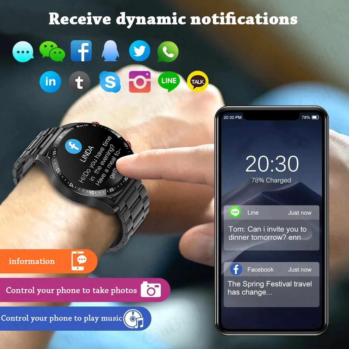 Smartwatch Huawei HW20 – 2 Pulseiras Incluídas