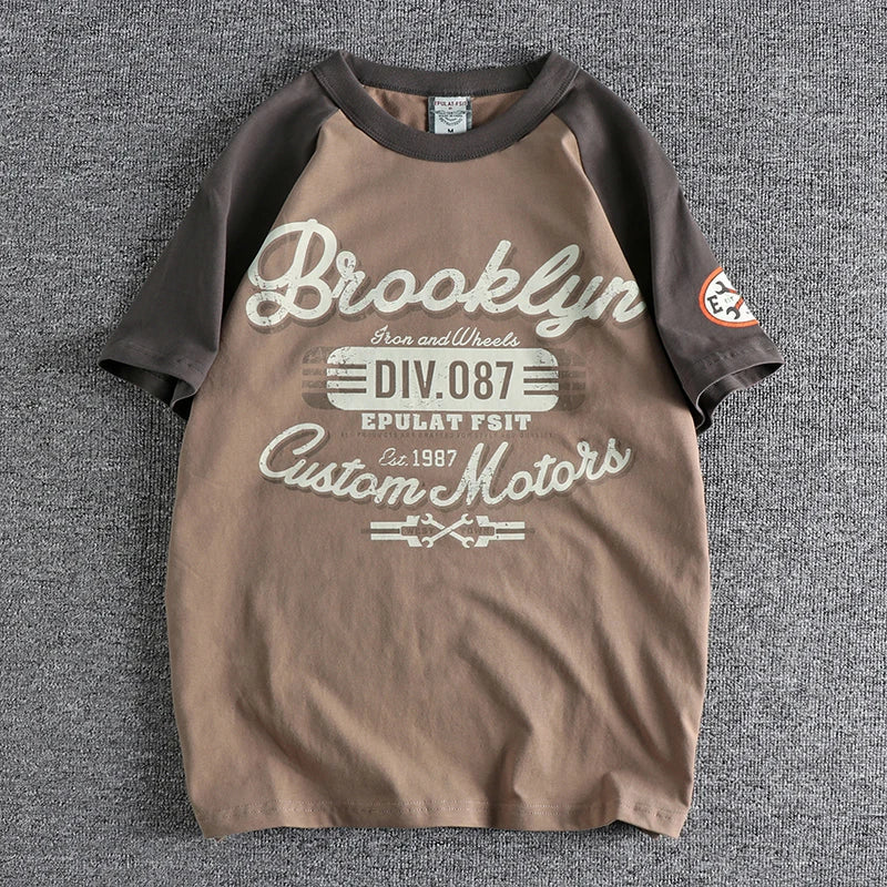 T-Shirt Retrô Brooklyn Motors | 100% Algodão, Estilo Vintage