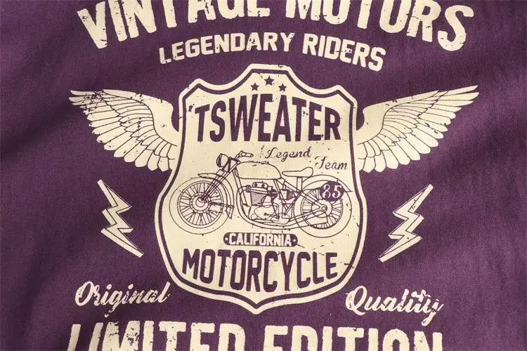Motorcycle T-Shirt Retrô – 100% Algodão | Conforto e Estilo Vintage