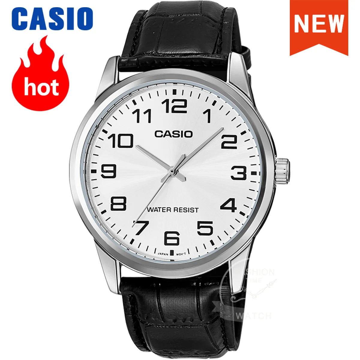Casio MTP-V001 – Pulseira de Pele Genuína
