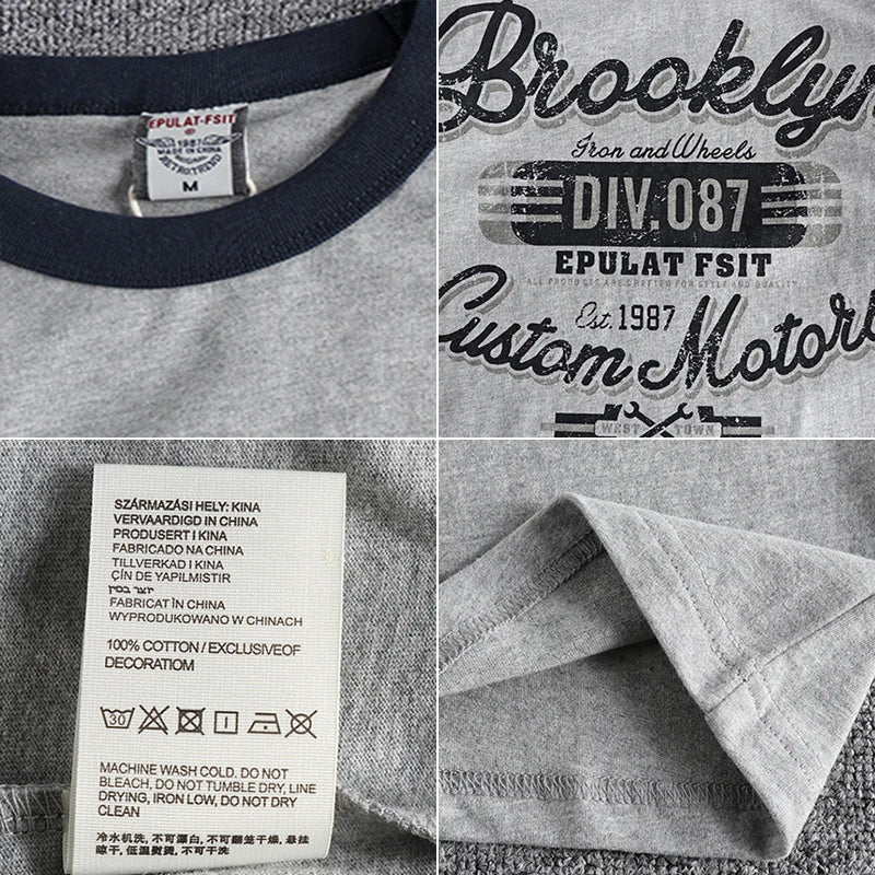 T-Shirt Retrô Brooklyn Motors | 100% Algodão, Estilo Vintage