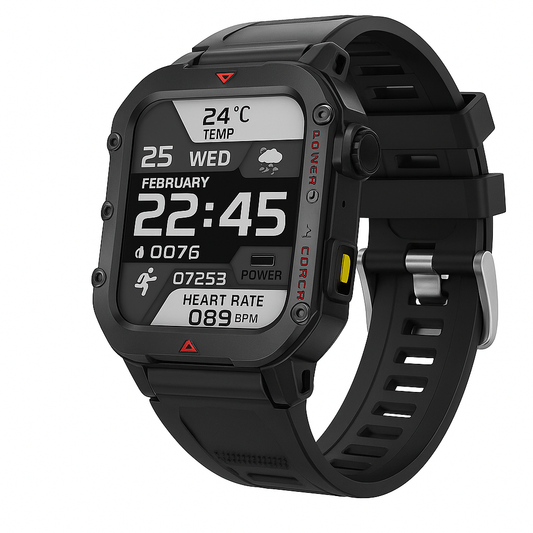LAXASFIT Smartwatch Q11 – Relógio Inteligente Desportivo com LED e Monitorização