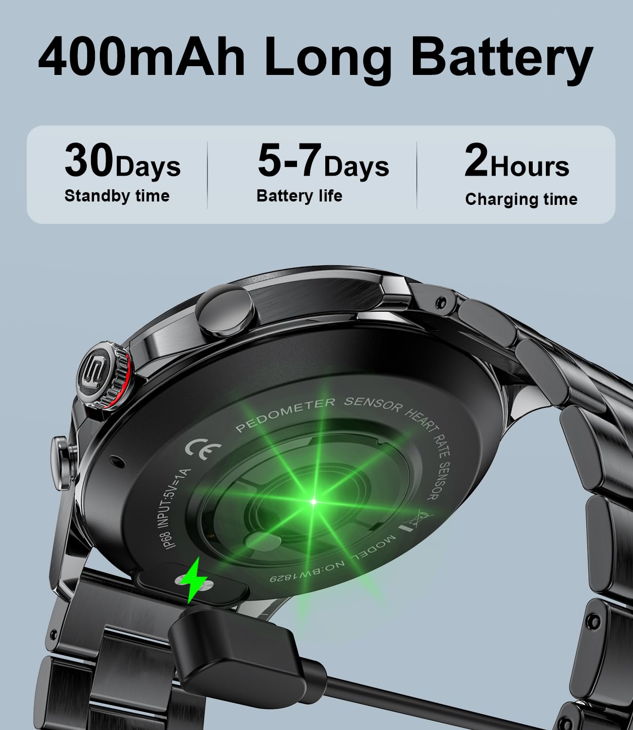 Smartwatch Masculino LIGE-2 Pulseiras Incluídas
