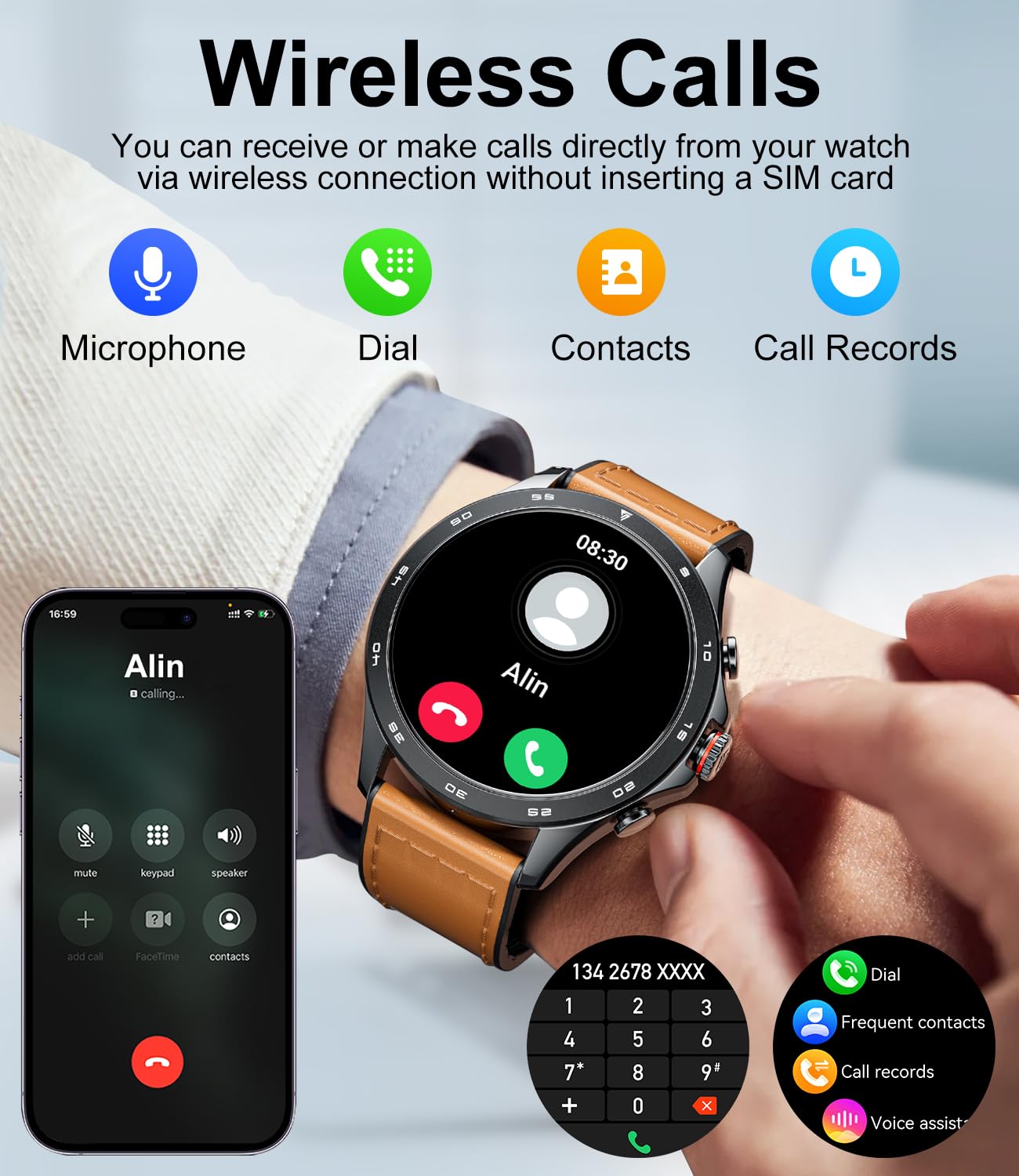 Smartwatch Masculino LIGE-2 Pulseiras Incluídas