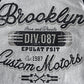 T-Shirt Retrô Brooklyn Motors | 100% Algodão, Estilo Vintage