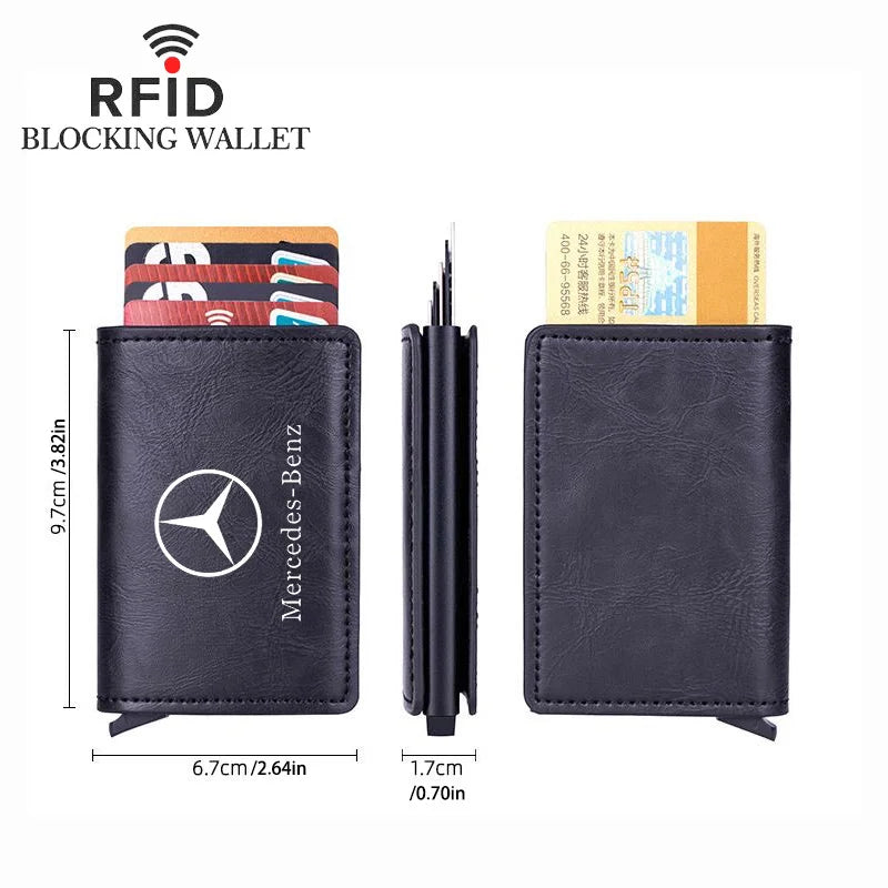 Mercedes-Benz Carteira de Pele Genuína RFID
