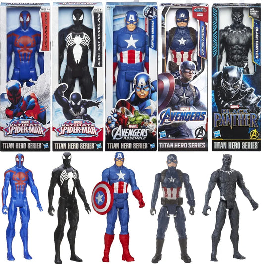 Hasbro Marvel Legends The Avengers Titan Hero Series Spiderman Black Panther Captain America 12 Inch Action Figure Model Toy