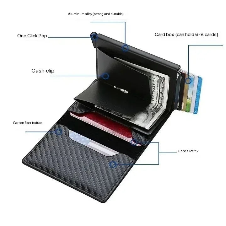 Mercedes-Benz Carteira de Pele Genuína RFID