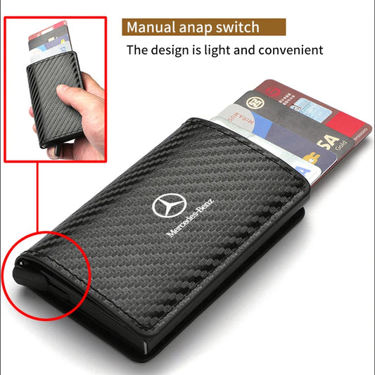 MERCEDES BENZ carbon fiber Rfid wallet 