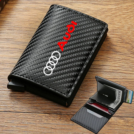 Audi carbon fiber leather wallet 